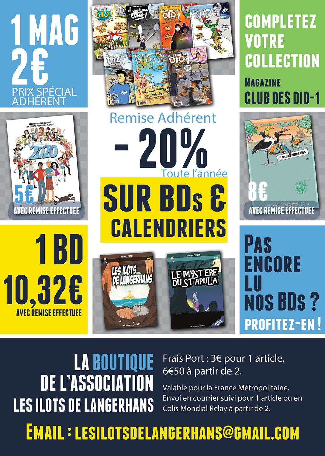 Le Club des DID-1, Jeu, Set et Match, Le Mystère du Stapula, Les Ilots de Langerhans, la BD