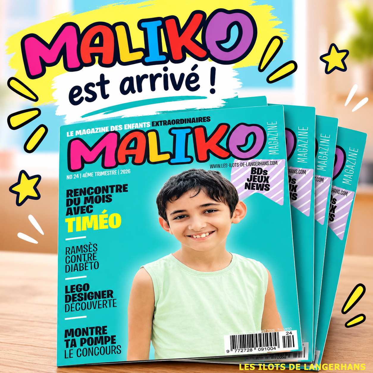 Association Française des Enfants Diabétiques de Type 1 et Leurs Familles, Le Club des DID-1, Jeu, Set et Match, Le Mystère du Stapula, Les Ilots de Langerhans, la BD
