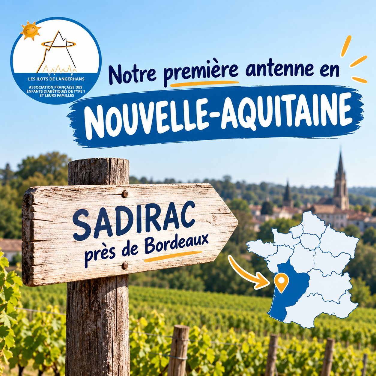 ntenne Nouvelle-Aquitaine des Îlots de Langerhans pour les enfants DT1