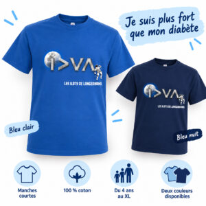 T-Shirt "Je suis plus fort que mon diabète"
